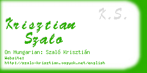 krisztian szalo business card