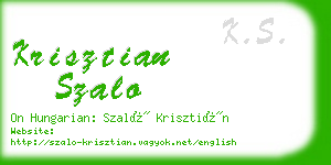 krisztian szalo business card